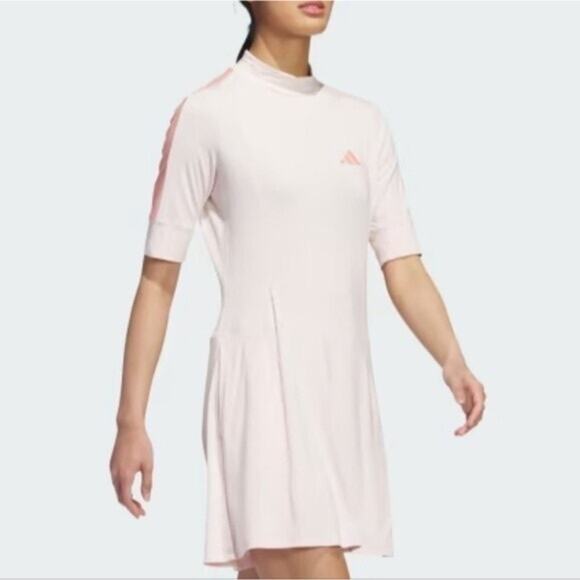 Adidas Made with Nature Golf Dress Wonder Quartz Pink Coral Golf Dress M - Picture 1 of 10